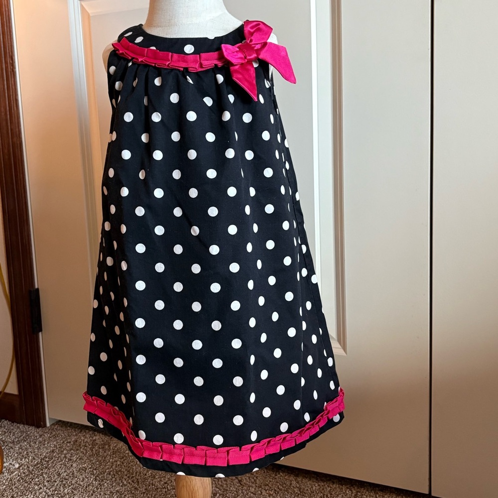 Children’s Place Black and Pink Polka Dot Dress